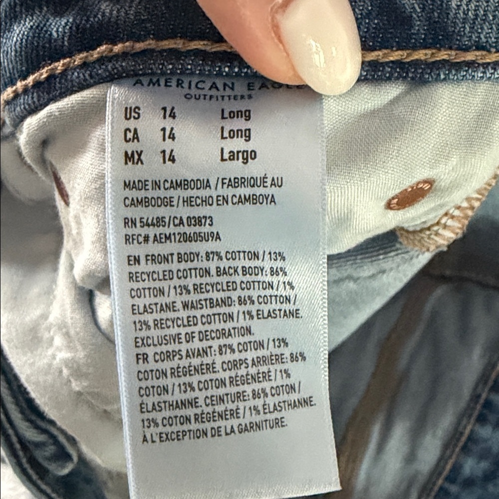 American Eagle Women’s Jeans – Size 14 Long - Picture 5 of 5